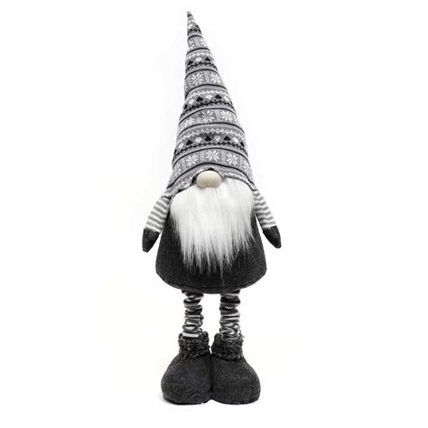 Xl Gnomes Expandable Gnome 38 Large Gnome Grey White Etsy Christmas