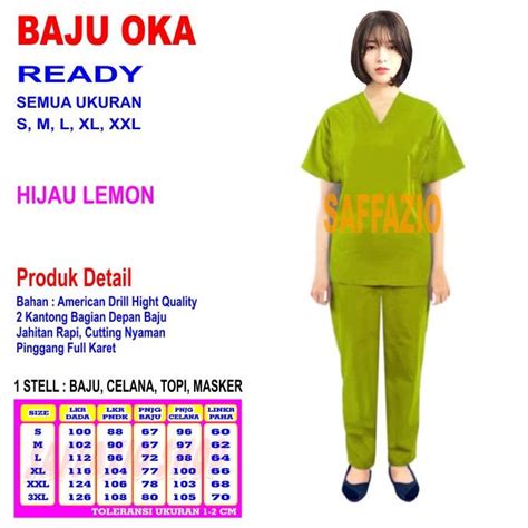 Jual Promo Baju Oka Baju Ok Scrub Perawat Baju Jaga Oka Lengan