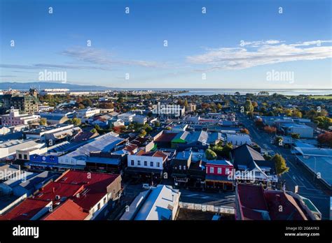 Luftaufnahme Nelson City Neuseeland Stockfotografie Alamy