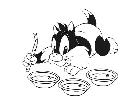 Baby Looney Tunes Sylvester Coloring Pages