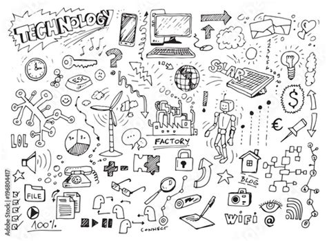 Technology Hand Drawn Doodles Stock Photo And Royalty Free Images On