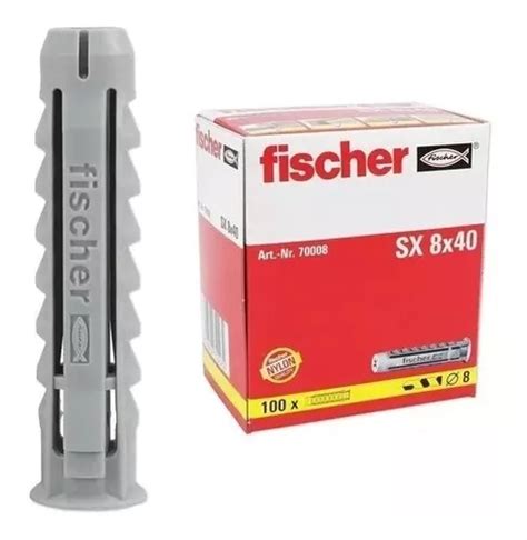 Taco Nylon Sx8 Tarugo Fischer Sx Caja Por 100 Unidades