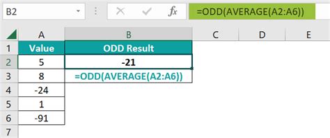 Odd Function In Excel Formula Example How To Use