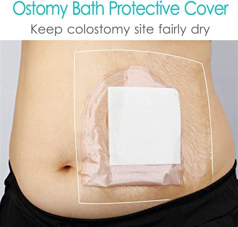 25 Pcs Waterproof Stoma Shower Cover 9x9 Ostomy Bag Protector Shield