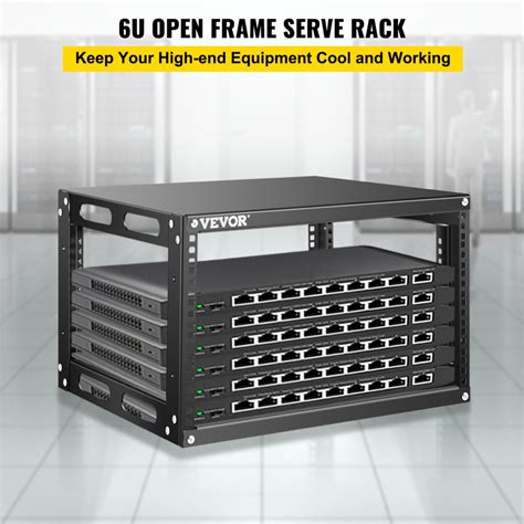 Vevor Server Rack 6u Open Frame Rack 4 Post It Server Network Relay