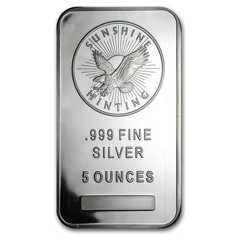 Sunshine Mint 5 oz Silver bars for sale - Money Metals Exchange