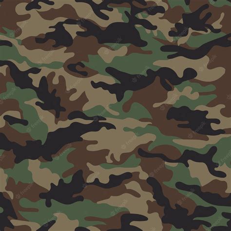 Premium Vector Realistic Woodland Army Camouflage Design