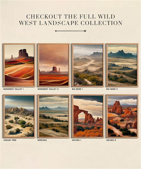 West Texas Desert Landscape 1 Western Southwestern Decor - Etsy