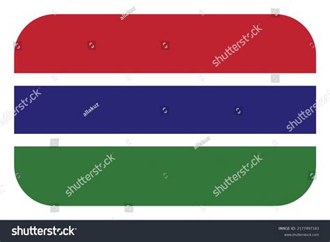 Flag Gambia Gambian National Symbol Official Stock Vector Royalty Free