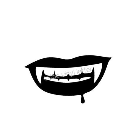 Dracula Vampire Fangs Halloween Vinyl Decal