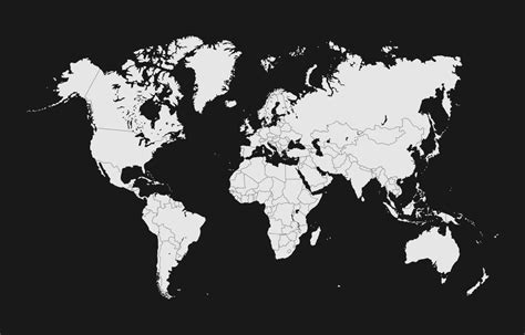 Black and White World Map Background 18914326 Vector Art at Vecteezy