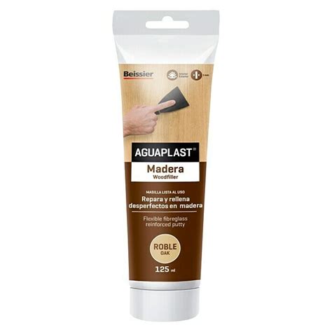 Masilla Madera Color Roble 125ml Aguaplast Terrasol Materiales