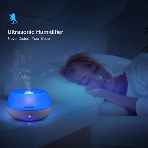 Homasy Ml Ultrasonic Cool Mist Humidifier One Touch Button Control