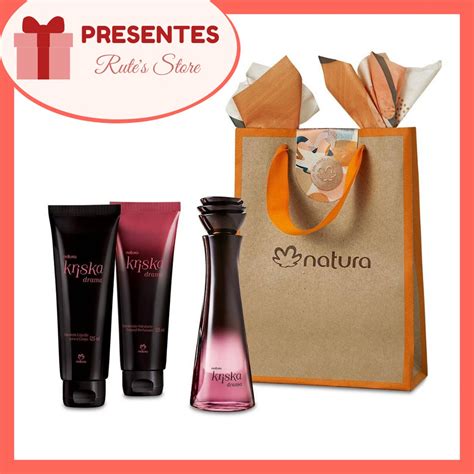 Kit Natura Presente Kriska Drama Perfume Hidratante Corporal E