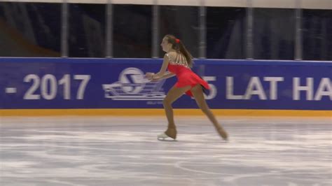 Emilia Halman Adv Novice Solistki Fs Puchar Gdanska Youtube