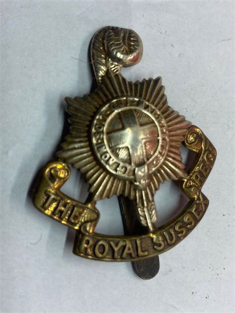 Original British Army The Royal Sussex Regiment Cap Badge For Sale The Militaria Shop