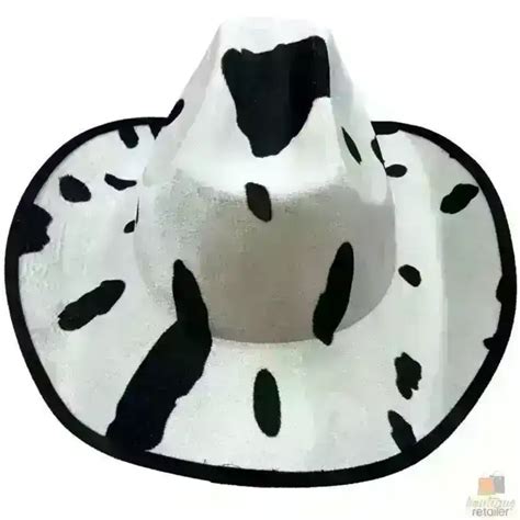 Cow Hat Adult Cowboy Cowhide Print Wild West Costume Party Fancy Dress Fedora Br Group Lasoo