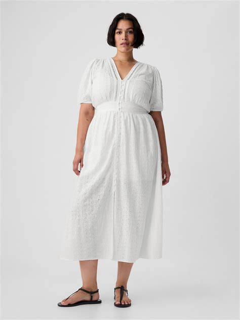 Eyelet Maxi Dress Gap