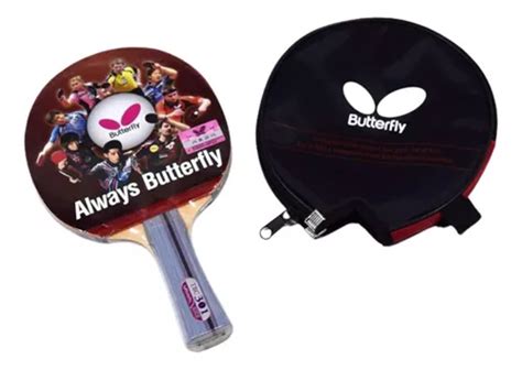 Raqueta de ping pong Butterfly TBC 301 FL cóncava roja y negra