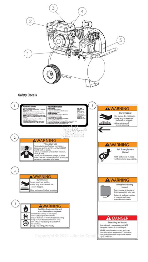 Northstar 459392a Parts Diagram For Safety Labeling