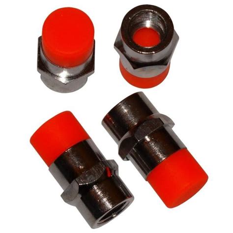 Aerzetix Bouchons De Valve Rouge Flamboyant En M Tal Caoutchouc Pour