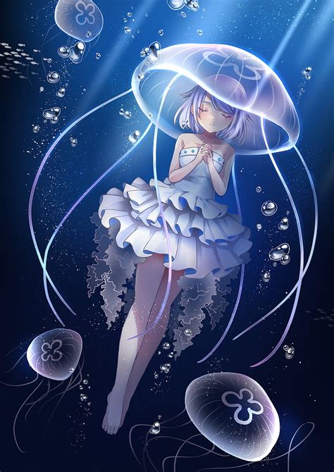 Girl Jellyfish Underwater World Anime Art HD Phone Wallpaper Peakpx