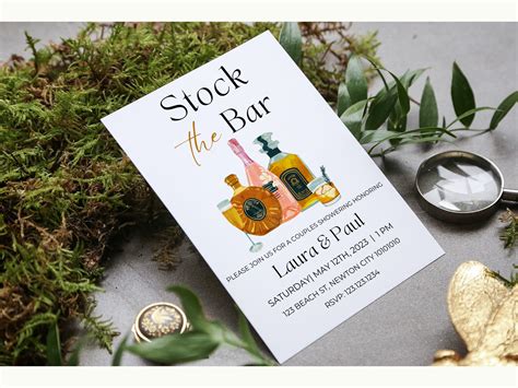 Stock The Bar Invitation Stock The Bar Party Invite Engagement Party Invitations Co Ed Wedding