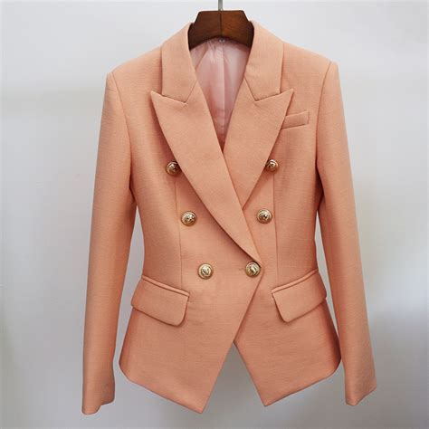 Womens Double Breasted Slim Linen Suit Jacket Cjdropshipping