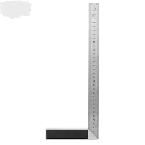 Jual Penggaris Mistar Garisan Besi Siku L DELI Steel Angle Ruler 350 Mm