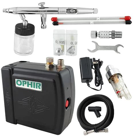 Ophir Pro Airbrush Kit With Air Compressor Dual Action Airbrush Spray