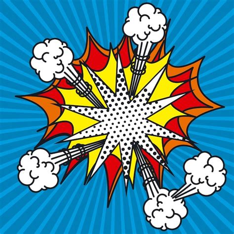 Premium Vector Explosion Pop Art Style Vector Illustration Design