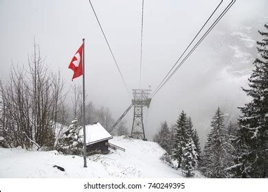 Cable Car Gimmelwald Lauterbrunnen Valley On Stock Photo (Edit Now ...