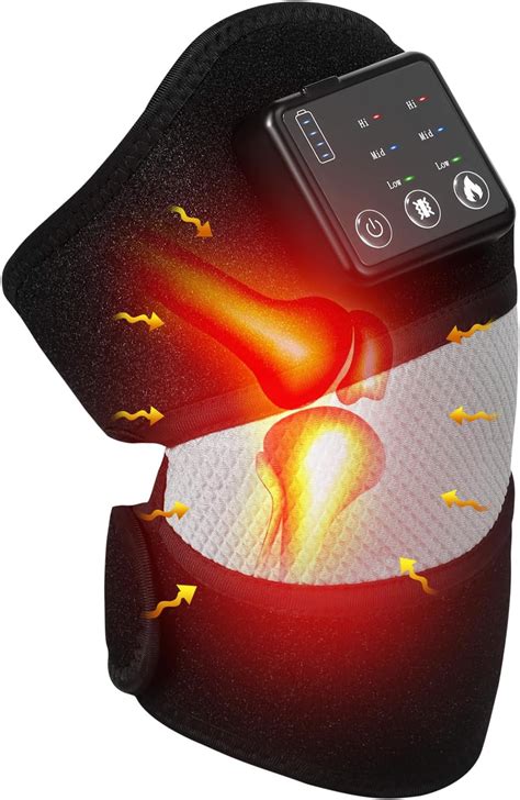 Cordless Heated Knee Massager Rechargeable 3 In 1 Heated Knee Pads