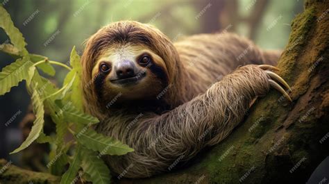 Premium Photo | Sloth in a jungle