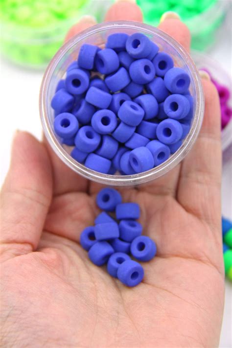 Matte Neon Pony Beads Czech Glass 10 Pieces Beaded Jewelry Etsy