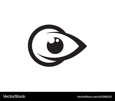 Circle Eye Logo Template Design Emblem Royalty Free Vector