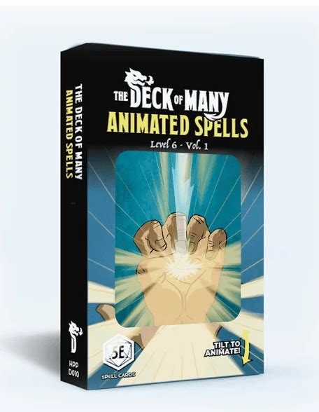 The Deck Of Many Animated Spells Level 6 Vol 1 Anglais