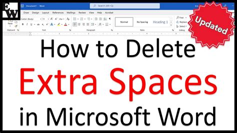 How To Get Rid Of Extra Spaces In Word Document Templates Sample