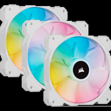 ICUE SP120 RGB ELITE Performance 120mm White PWM Fan Triple Pack With