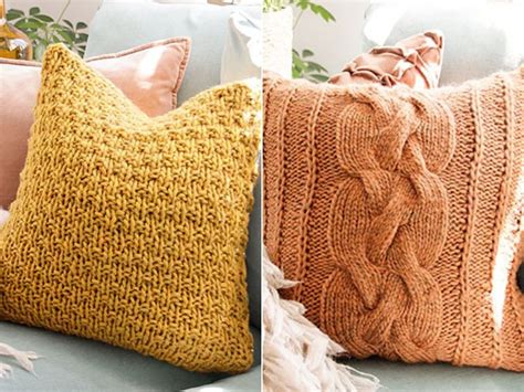 Cozy Knitted Pillows - Free Patterns