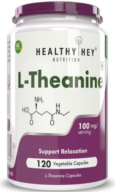 HealthyHey Nutrition L Theanine 100 Mg Supplement 120 Capsules JioMart