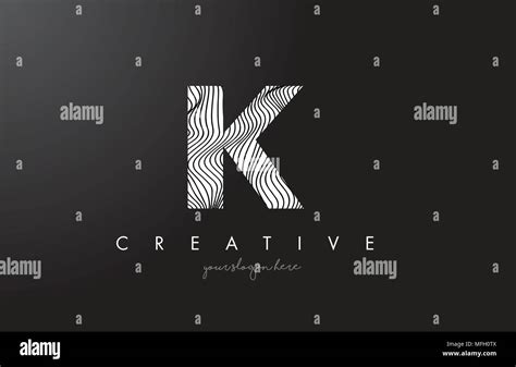 Ik I K Letter Logo With Zebra Lines Texture Design Vector Illustration