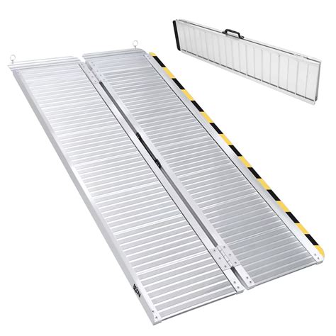 HOMCOM Textured Aluminum Folding Wheelchair Ramp, Portable, 56% OFF