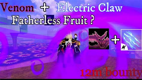 『venom Electric Claw Best One Shot Combo』 Bounty Hunt L Roblox L 122m Bounty Youtube