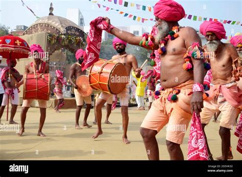 Traditional Tribal Folk Dance And Music Being Performed At Bhimthadi