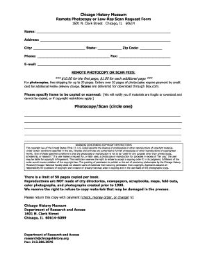 Fillable Online Remote Photocopy Request Form Fax Email Print Pdffiller