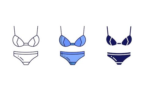 Bikini Vektor Symbol Premium Vektor