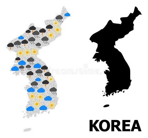 Weather Pattern Map Of Korea Stock Illustration Illustration Of