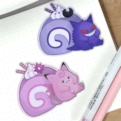 Gengar And Clefable Etsy