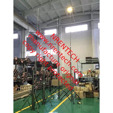 6m Pneumatic Telescopic Mast With Tripod Bracket For Lightning Equipment